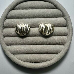 .925 Silver Heart-Shaped Earrings